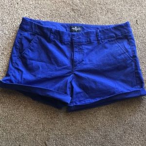 American Eagle Blue Stretch Midi Shorts